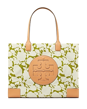Shop Tory Burch Ella Large Printed Tote In Green Bold/gold
