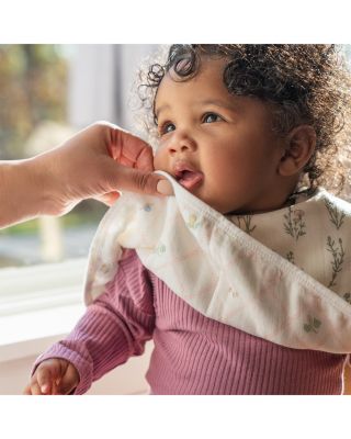 Silky Soft French Floral Burpy Bibs, Pack of 2