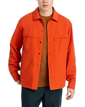 Shop Moncler Nax Shirt Jacket In Orange