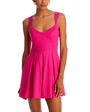 Aqua Corset Lace Up Mini Dress - 100% Exclusive In Pink