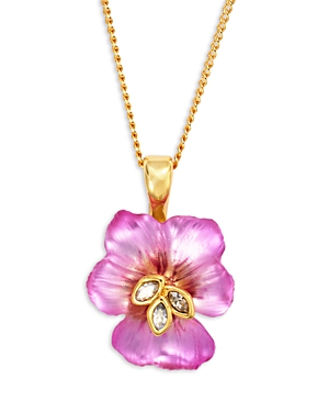 ALEXIS BITTAR PANSY PENDANT NECKLACE, 16-18