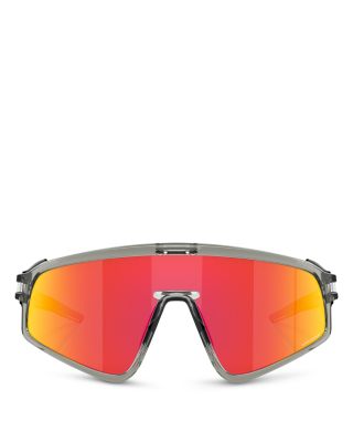 Latch Panel Rectangular Shield Sunglasses, 135mm