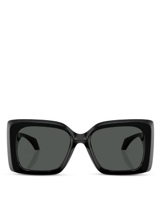 Medusa Plaque Square Sunglasses, 54mm