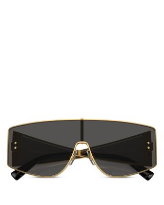 Sharp Rectangular Shield Sunglasses, 144mm