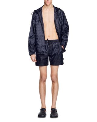 Sandro Surf Hooded Windbreaker Jacket & Square Cross