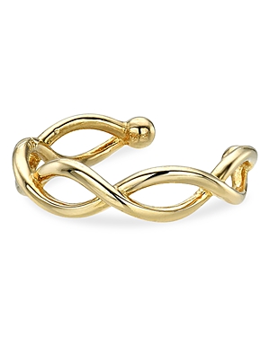 14K Yellow Gold Twist Style Single Ear Cuff