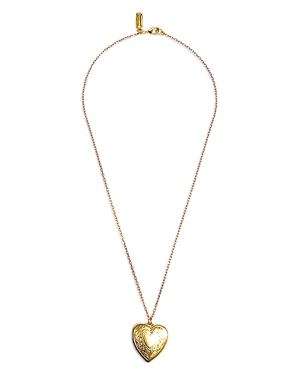 Shop Ben-amun Heart Locket 14k Yellow Gold Plate Pendant Necklace, 16.25
