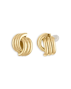 Shop Alexa Leigh Knot Drop Earrings In Gold