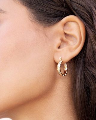 Textured Mini Hoop Earrings