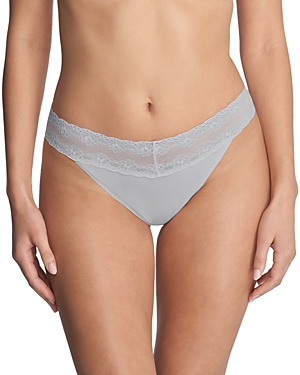 Shop Natori Bliss Perfection Thong In Blue Mist