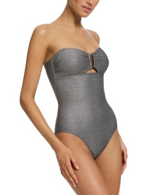 JETS - Metallic Bandeau One Piece Swimsuit