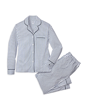 Shop Petite Plume Navy French Ticking Pima Pajama Set