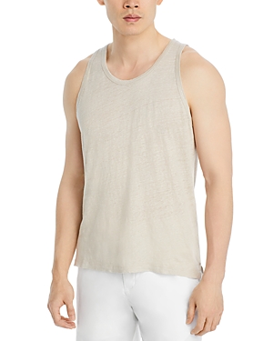 Alex Crane Linen Tank Top In Bone