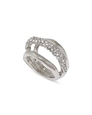 Alexis Bittar Solanes Crystal Orbit Ring In Silver