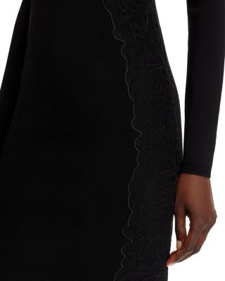 chinese dress ladies Noam Hanoch Lace Insert Bodycon Dress – PauméLosAngeles
