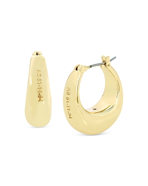 Shop Allsaints Sculpted Tube Hoop Earrings In Gold