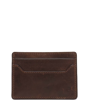 Frye Logan Money Clip Card Case In Dark Brown