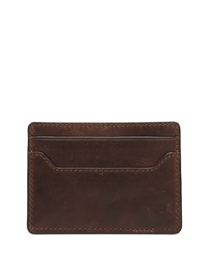 Shop Frye Logan Money Clip Card Case In Dark Brown