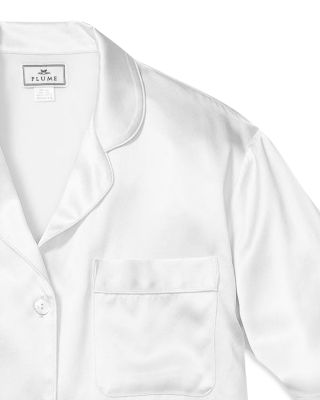 White Silk Pajama Set