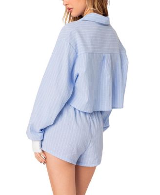 Lea Cropped Button Up Shirt