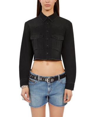 The Kooples Cropped Denim Shirt