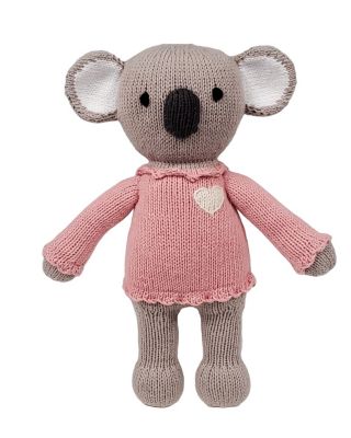 Knit Cotton Koala in Pink Sweater - Ages 0+