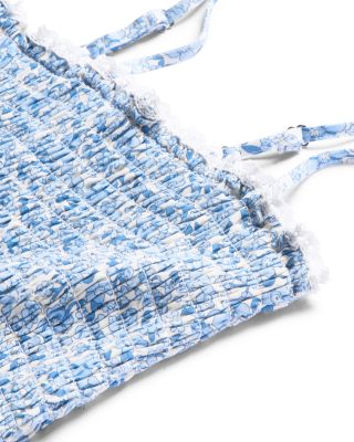 Girls' Smocked Floral Tank, Little Kid, Big Kid - Exclusive