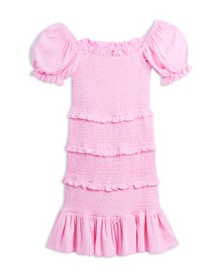 KatieJnyc - Girls' Laila Puff Sleeve Tiered Smocked Dress - Big Kid