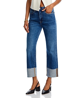 7 For All Mankind Logan High Rise Ankle Stovepipe Jeans In Explorer In Blue