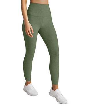 Beyond Yoga Spacedye Caught In The Midi High Waisted Legging In Moss Green