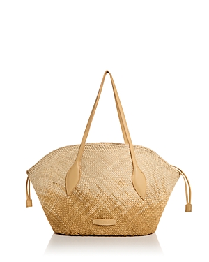 Shop Themoirè Themoire Flor Woven Straw Degrade Tote In Natural