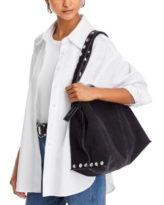 3.1 Phillip Lim Washed Denim Hobo Market Tote Bag