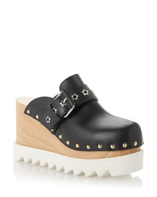 Stella McCartney - Women's Elyse Alter Studded Platform Wedge Clogs