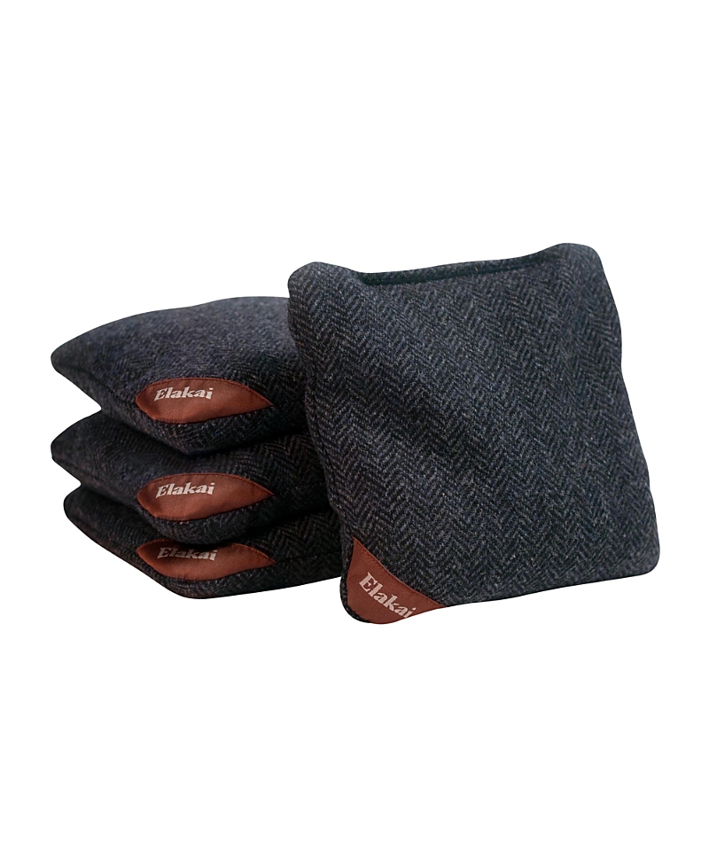 Elakai Herringbone Wool Aviator Cornhole Bags