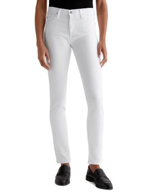 AG - Prima Mid Rise Cigarette Jeans in White