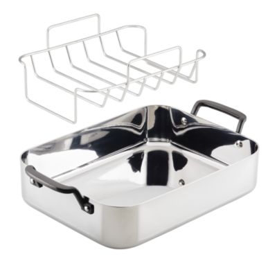 5 Ply Clad Stainless Steel Roaster and Rack