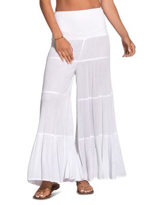 Elan Tiered Wide Leg Cover Up Pants