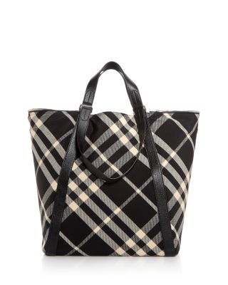 Burberry - Large Field Check Jacquard Tote