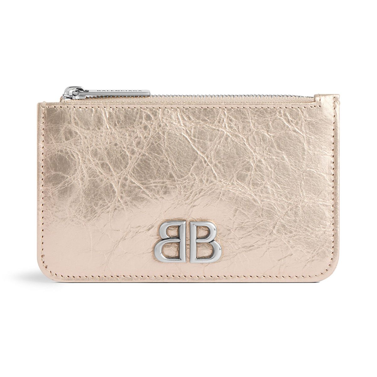 Balenciaga Monaco Long Coin and Card Holder Metallized