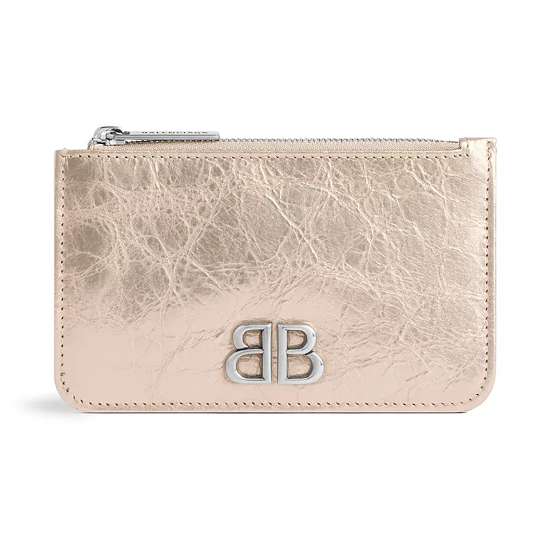 Balenciaga Monaco Long Coin and Card Holder Metallized