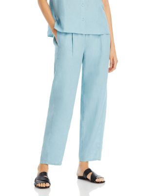 Eileen Fisher Linen Pleated Ankle Lantern Pants