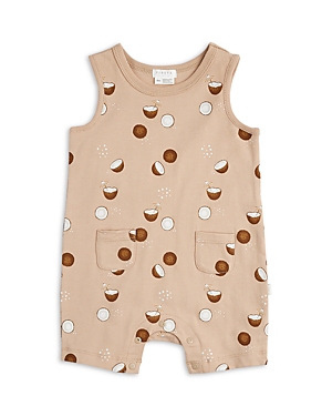 Shop Firsts By Petit Lem Firsts By Petite Lem Boys' Coconut Print Sleeveless Romper - Baby In Sand