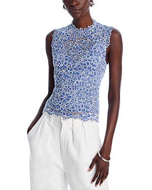 Shop Generation Love Steffina Lace Top In Blue/white
