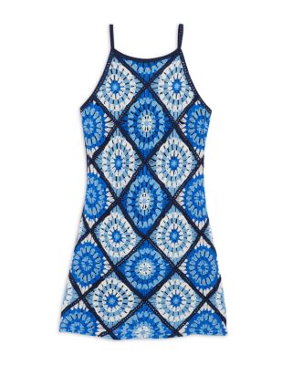 Aqua Girls' Tile Crochet Dress, Big Kid - Exclusive