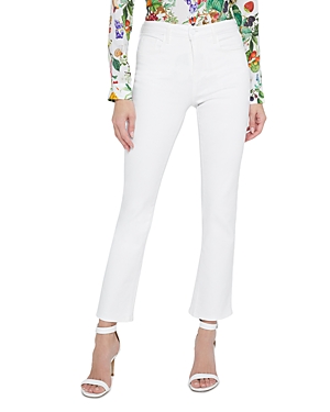 Shop L Agence L'agence Tati High Rise Micro Boot Jeans In Blanc Coat
