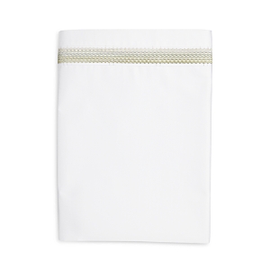 Shop Amalia Home Collection Douro Egyptian Cotton Flat Sheet, King In White/green Forest