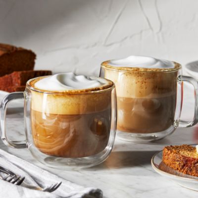 Sorrento Plus Cappuccino Glass Mug, Set of 2