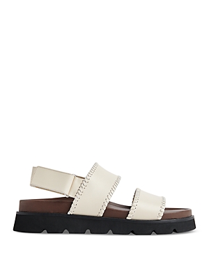 Whistles Ruben Whipstitch Velcro Sandal, Size 38 In Ivory/multi