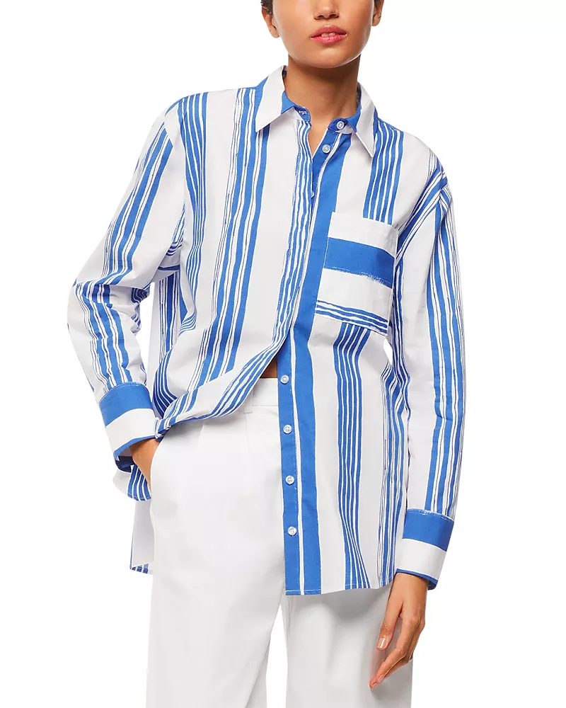 Whistles Painted Stripe Oversized Shirt