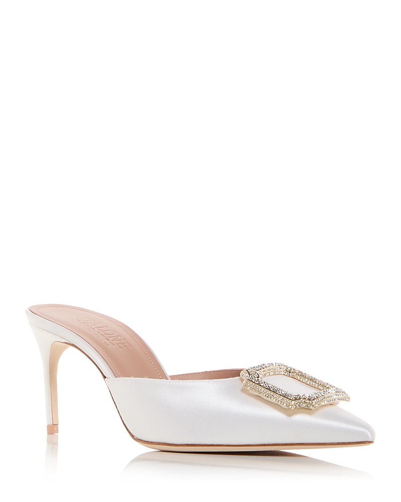 Malone Souliers Mona 70mm Leather Mules In Satin